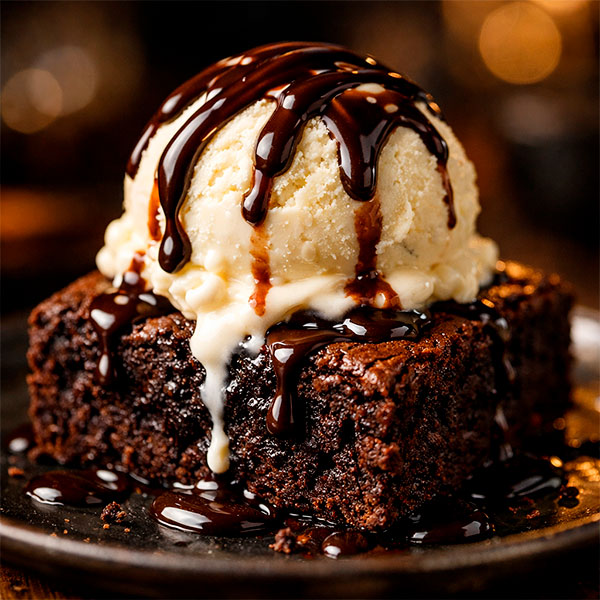 Choco Brownie con Helado